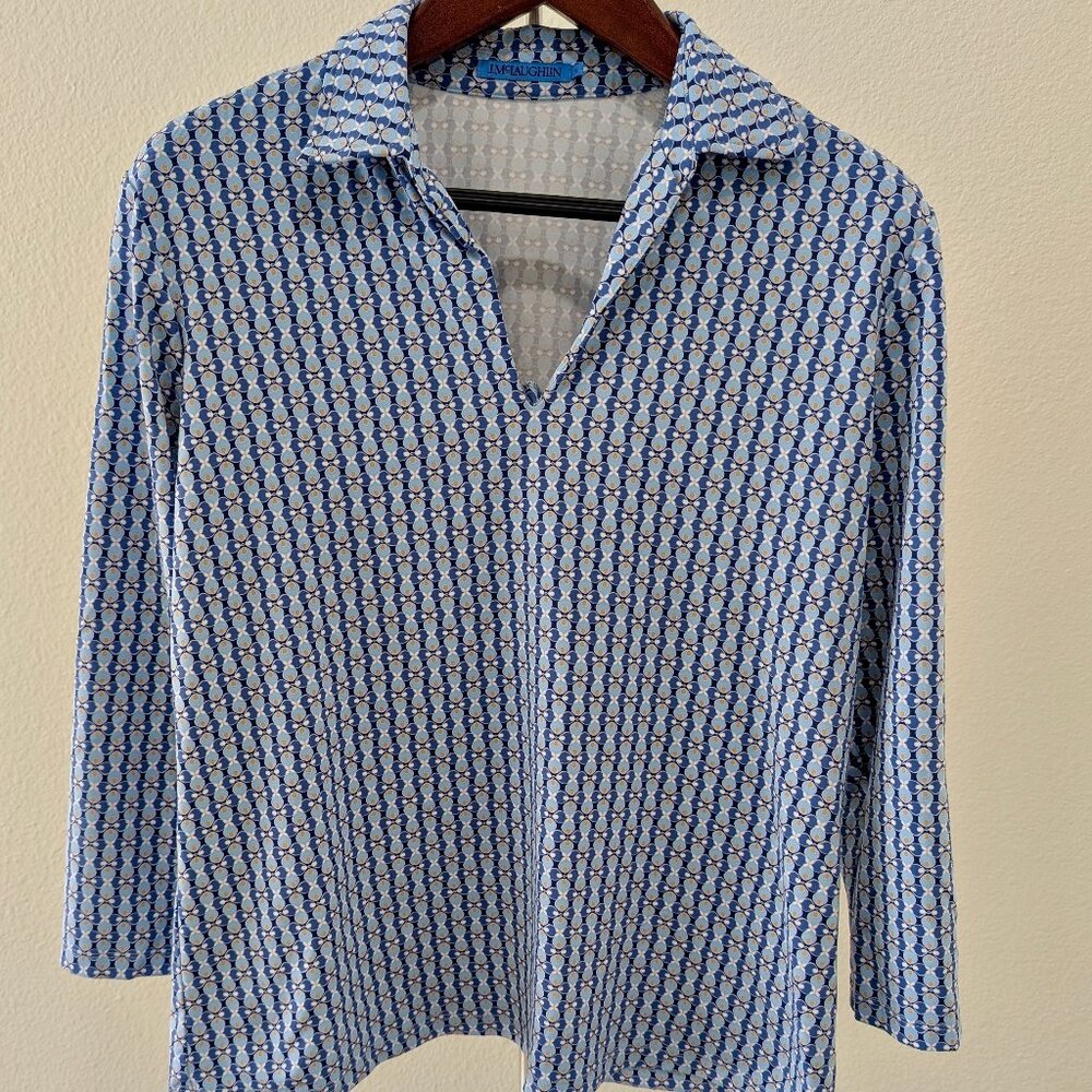 J. McLaughlin Navy Blue Top